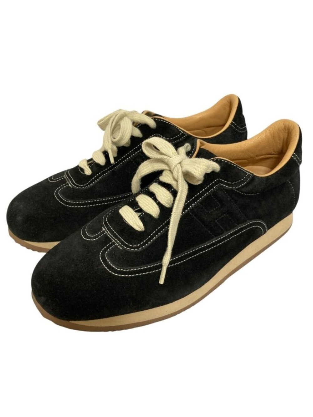 Hermes Quick Suede Leather Sneakers Black